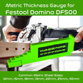 Metric Thickness Gauge for the Festool Domino DF500 | Common Metric Sheets UK EU