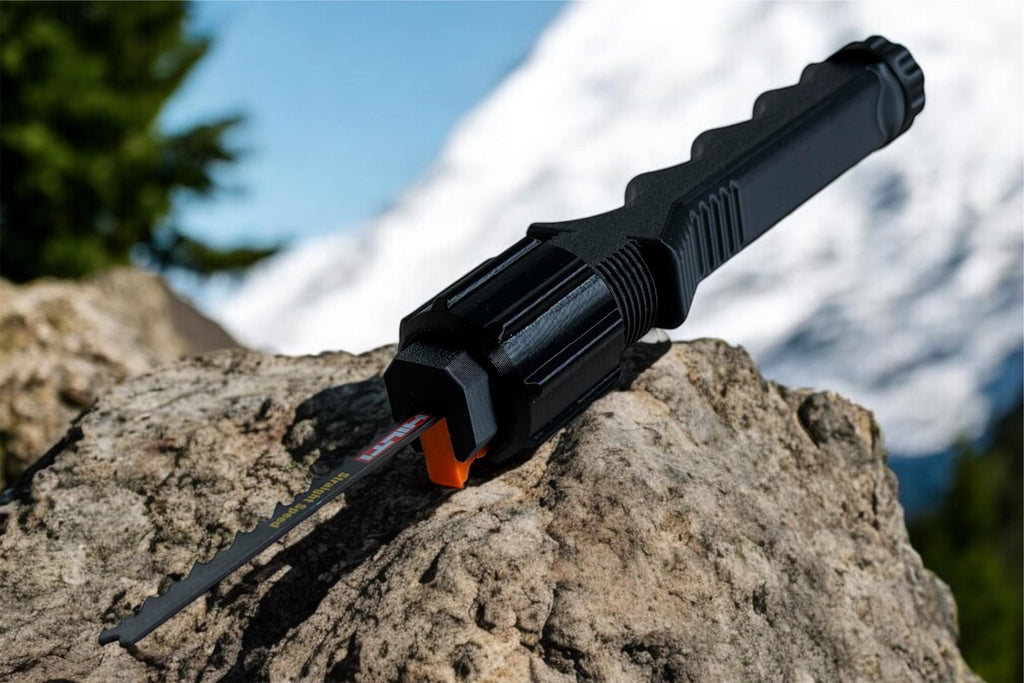 Survival Pocket Saw I  Compact EDC Saw | Bushcraft Saw Handle for Jigsaw Blades | Ideal for Bushcraft | Packaway Ultralight Saw | UK Made