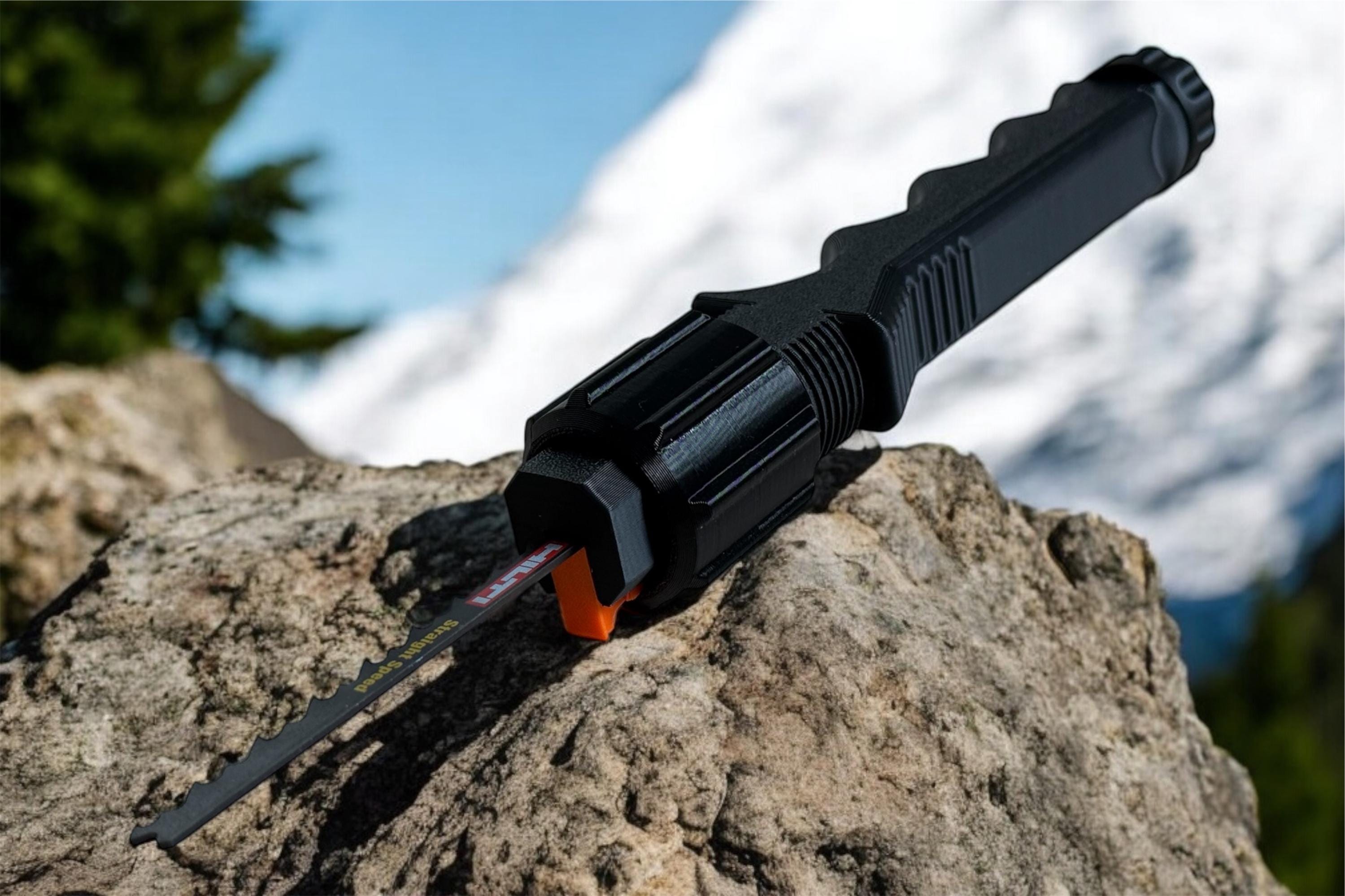 Survival Pocket Saw I  Compact EDC Saw | Bushcraft Saw Handle for Jigsaw Blades | Ideal for Bushcraft | Packaway Ultralight Saw | UK Made