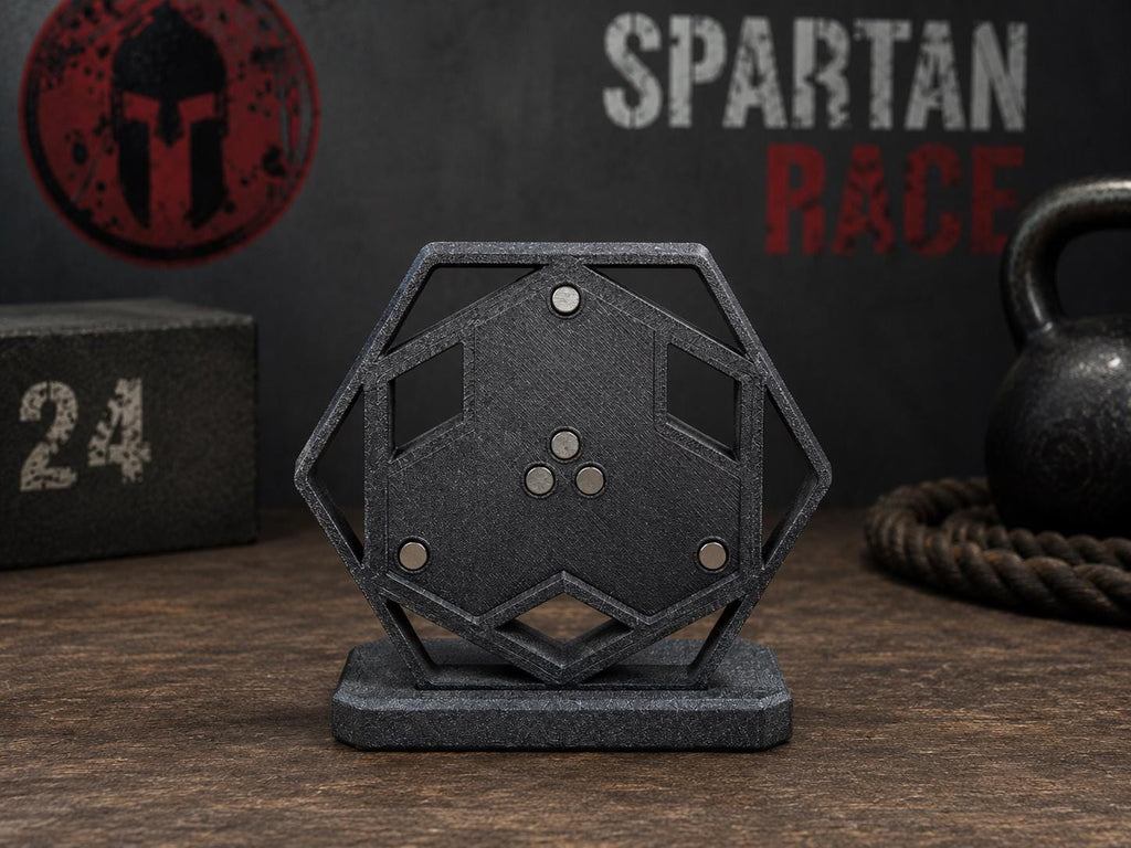 2026 Trifecta Hex Medal Display Holder Spartan Race Desktop Stand UK Made