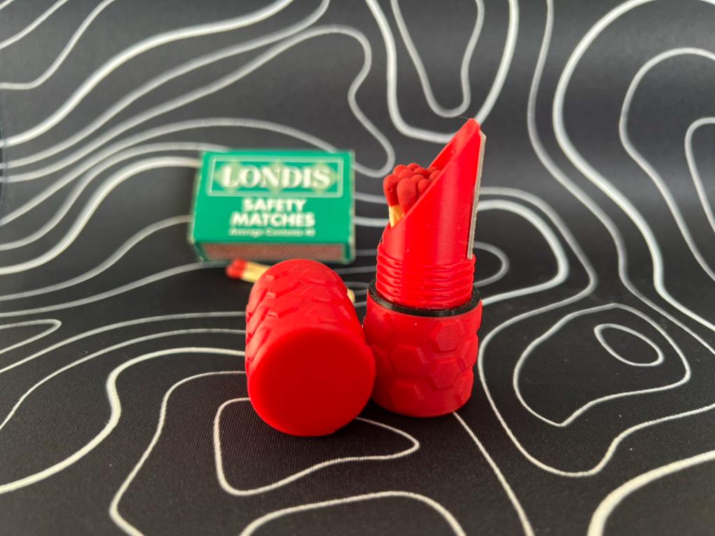 MatchCap Waterproof Match Case and Striker, Match Waterproof Container