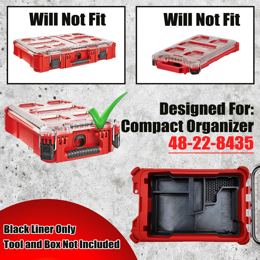 Dewalt 18v 20v Brushless Drill (DCD794) Organizer for Milwaukee Compact Packout