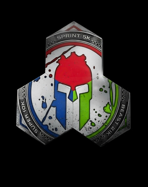 2026 Trifecta Hex Medal Display Holder Spartan Race Desktop Stand UK Made