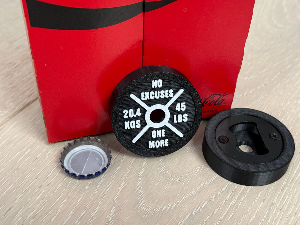 Weight Plate Bottle Opener, Handmade Gym Bottle Opener, Fitness Bottle Opener