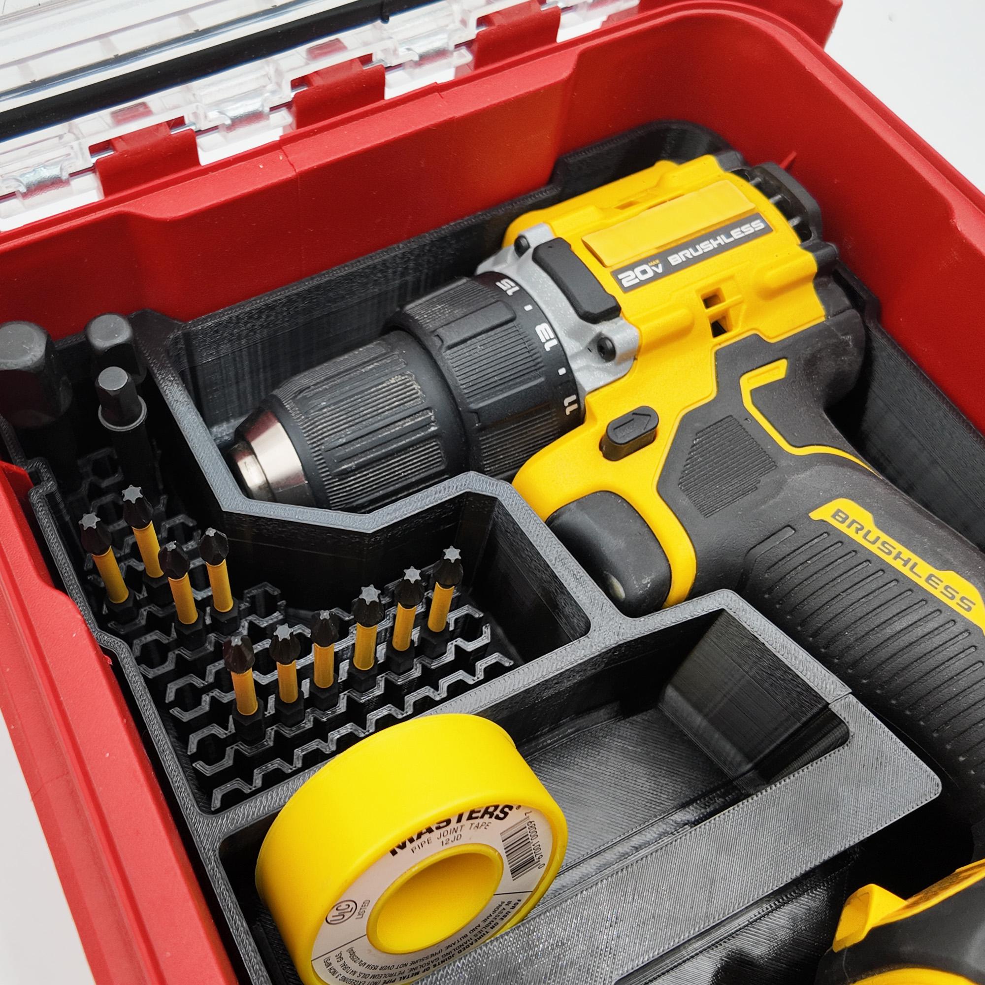 Dewalt 18v 20v Brushless Drill (DCD794) Organizer for Milwaukee Compact Packout
