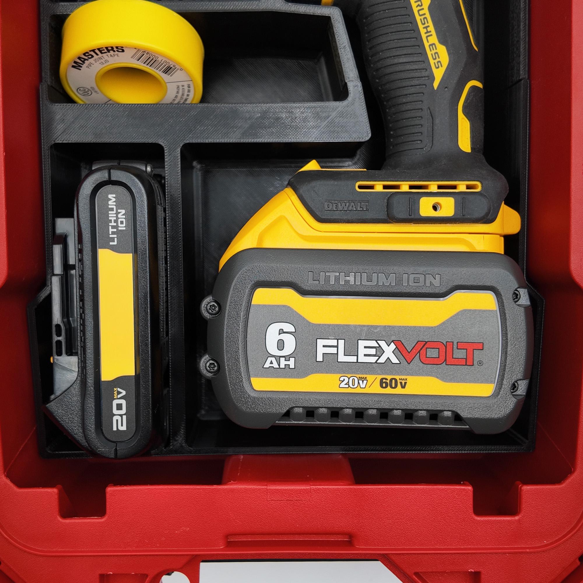 Dewalt 18v 20v Brushless Drill (DCD794) Organizer for Milwaukee Compact Packout