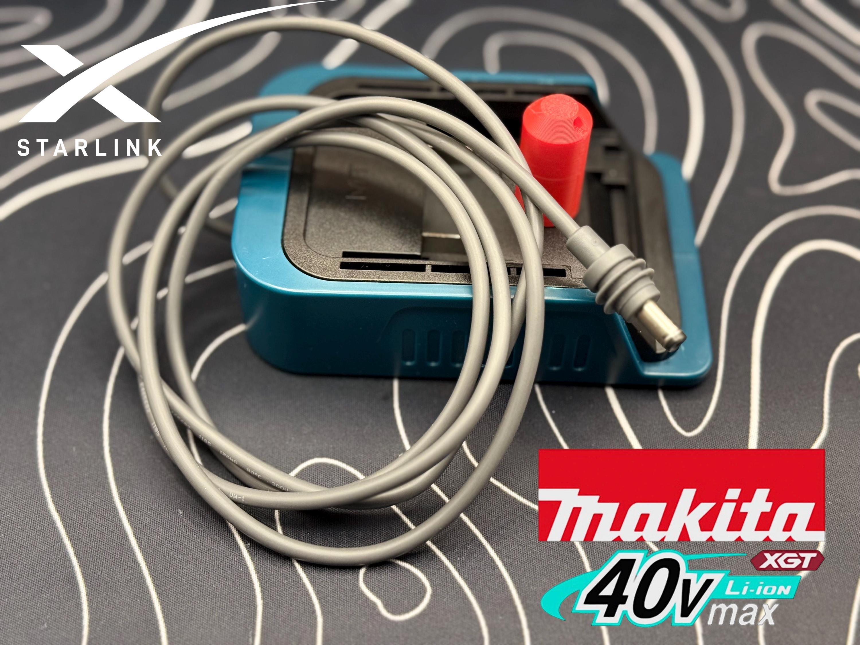 Starlink Mini To Makita 40v 2.5Ah Battery Power Supply Adapter | Starlink Mini Makita Battery Adapter | Off-Grid Power for Starlink Mini