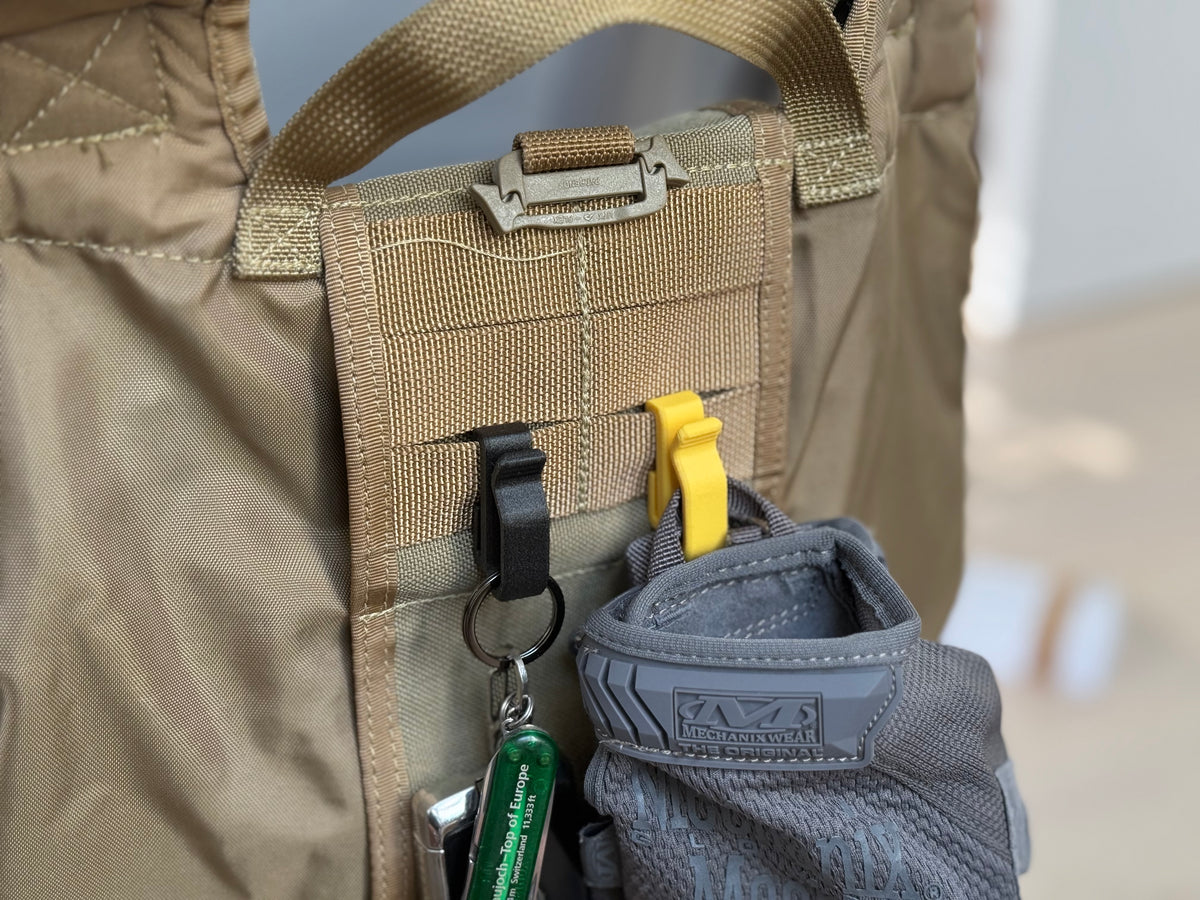 MOLLE Webbing Clips – Black & Yellow Pack of Two