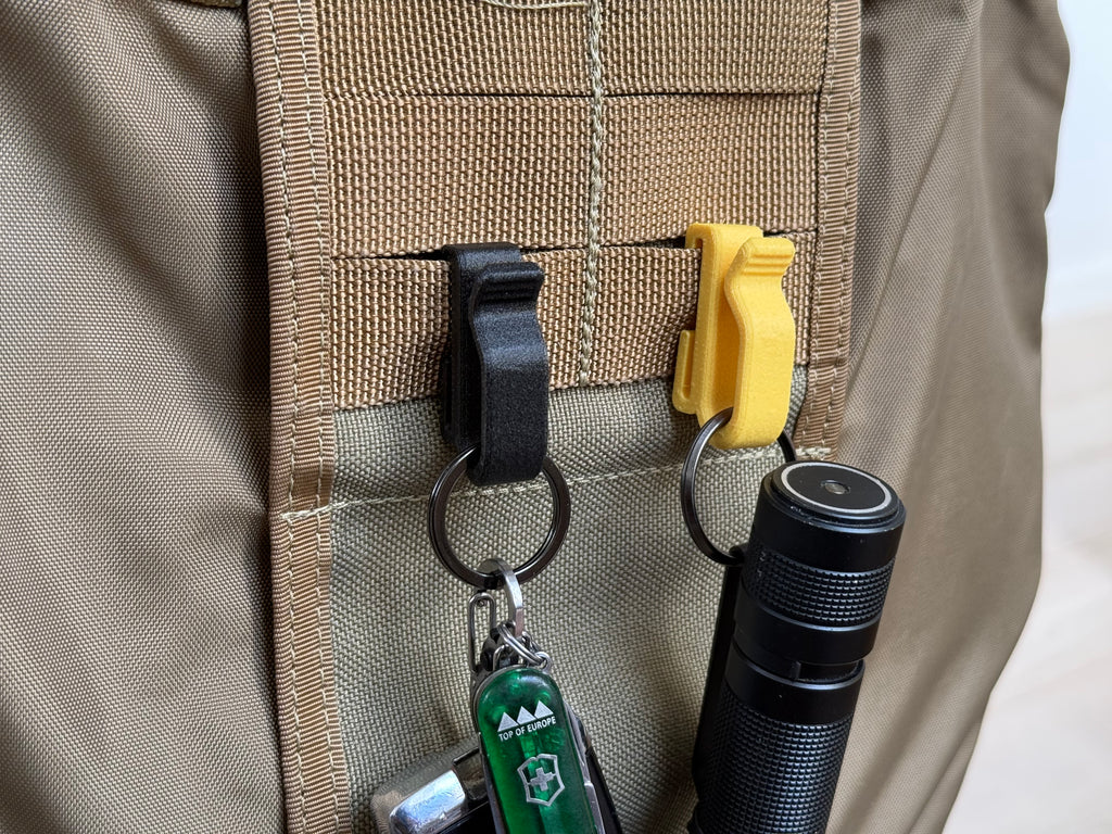 MOLLE Webbing Clips – Black & Yellow Pack of Two
