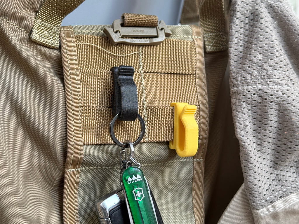 MOLLE Webbing Clips – Black & Yellow Pack of Two
