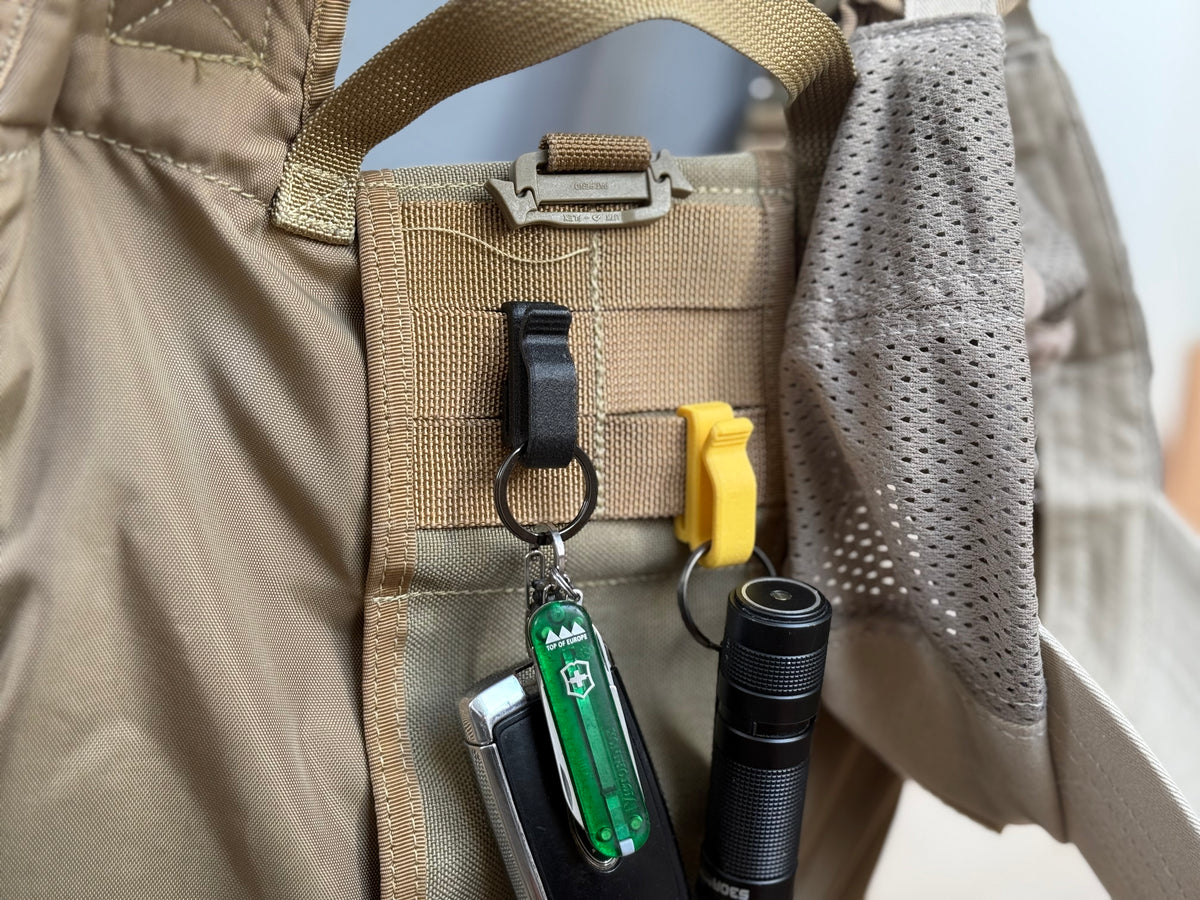 MOLLE Webbing Clips – Black & Yellow Pack of Two
