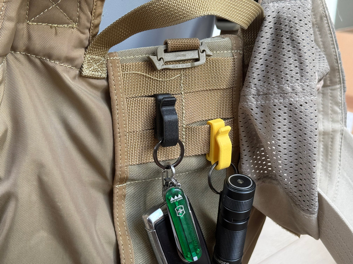 MOLLE Webbing Clips – Black & Yellow Pack of Two