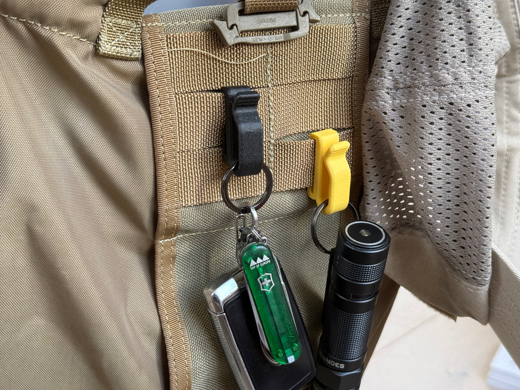 MOLLE Webbing Clips – Black & Yellow Pack of Two