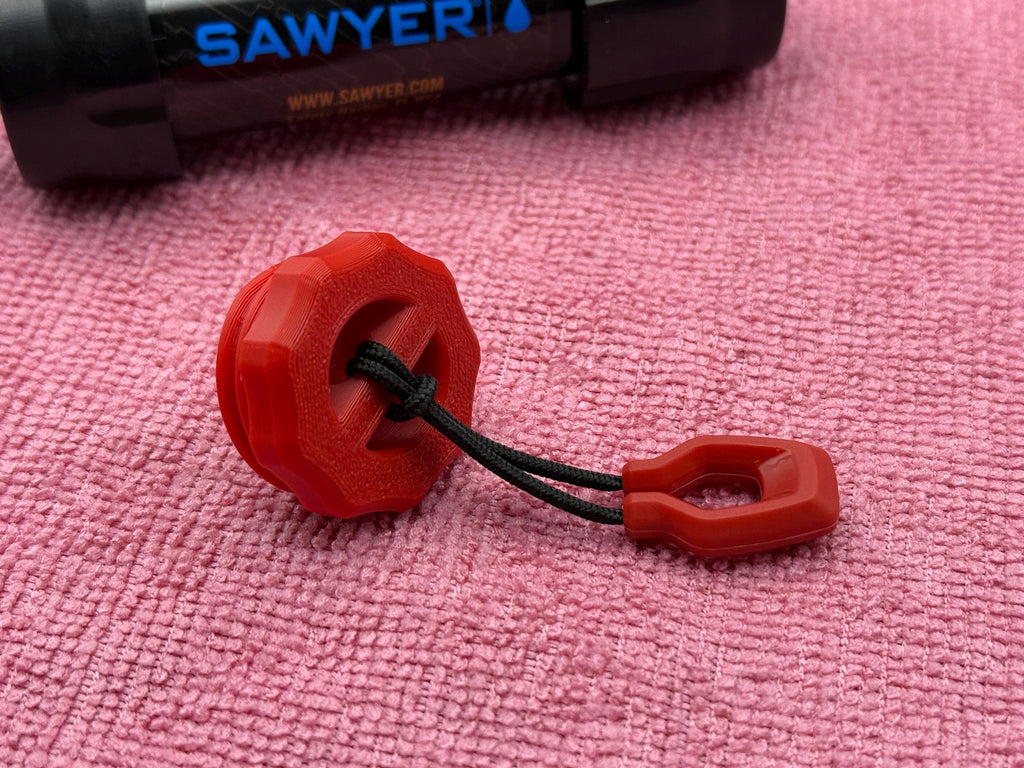 Sawyer Squeeze Filter Cap Low Profile with HiViz Lanyard