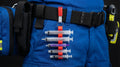 PrepClip Syringe Holder | 5-Slot Clip for Nurses, Paramedics and Hospital Staff | ECG & ID Card Slot
