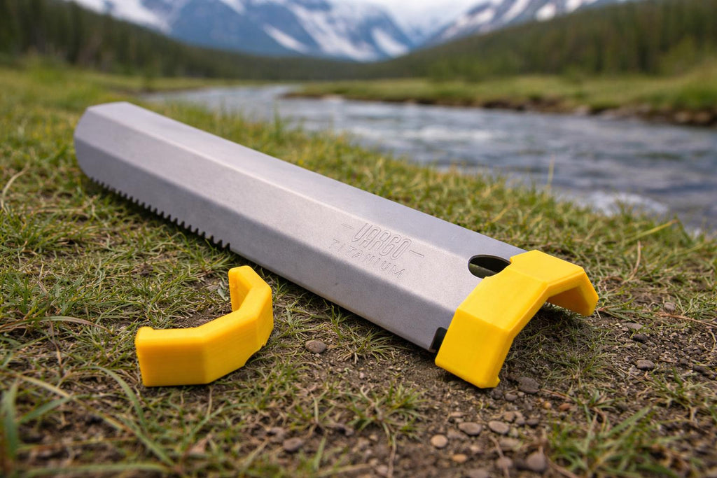 Vargo Titanium Dig Dig Tool Hand Protector, UK Made Rubber Grip Pusher