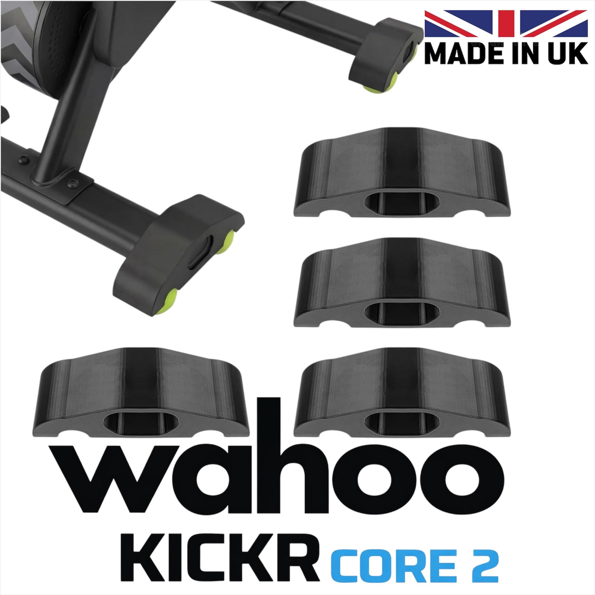 Rocker Feet Adapter for Wahoo KICKR CORE 2, Tennis ball feet, Rocker Plate, Noise Reduction
