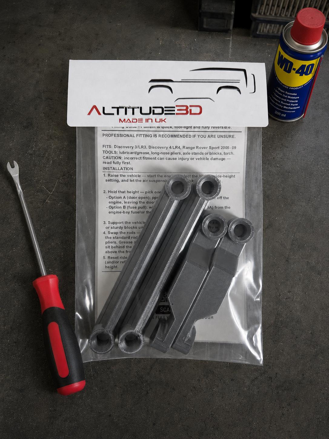 Land Rover Discovery 3 and 4 Lift Rods, 1 or 2 Inch Lift Kit, UK Made