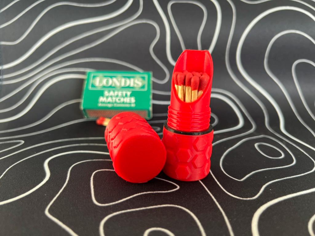 MatchCap Waterproof Match Case and Striker, Match Waterproof Container