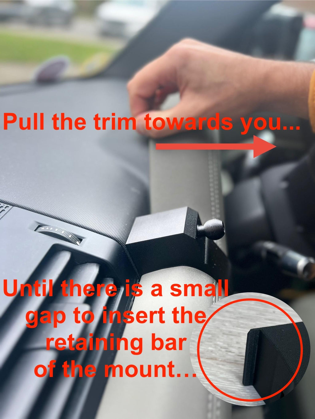 Dash Mount 17mm, 20mm and 1" Ball Head Mount for Land Rover Defender L663