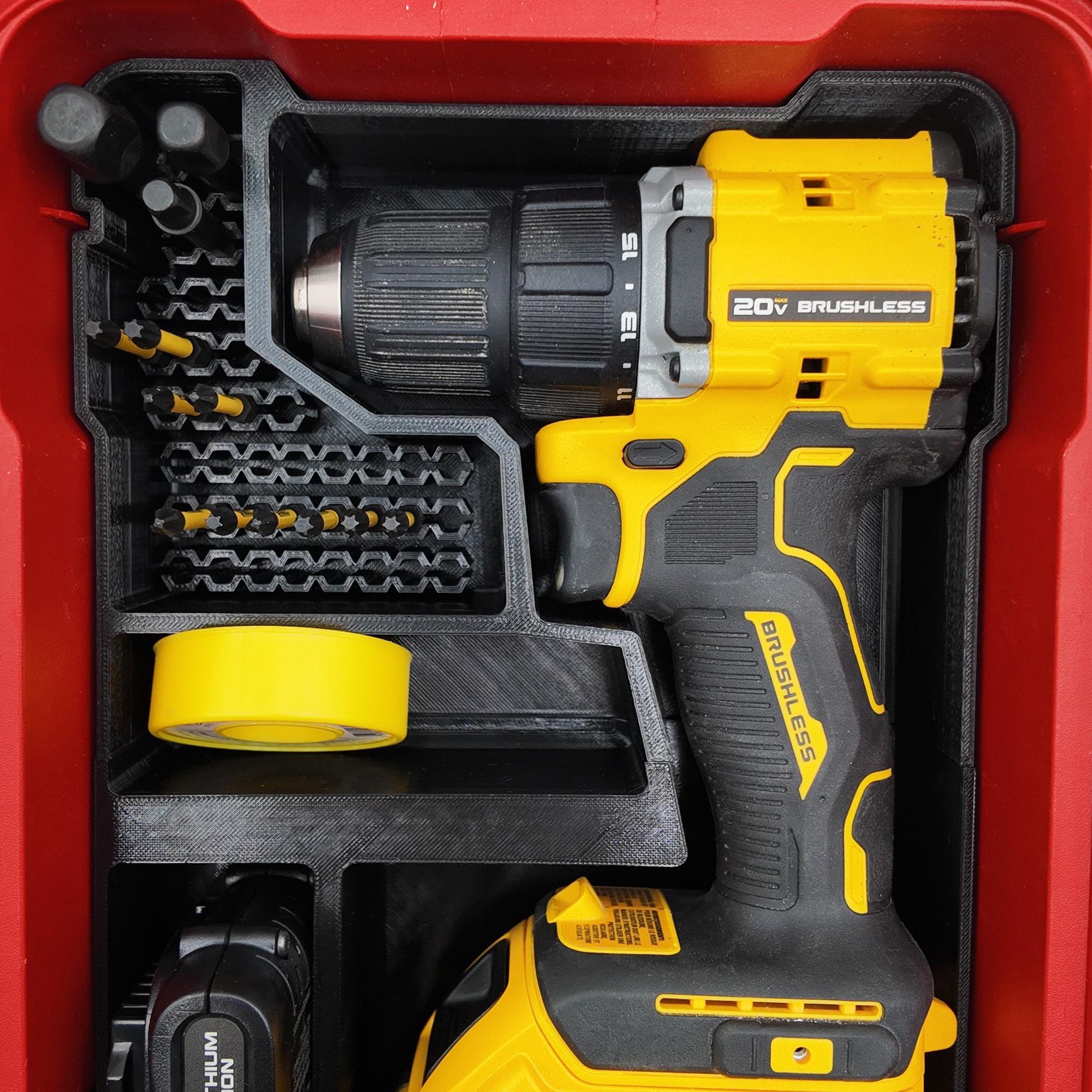 Dewalt 18v 20v Brushless Drill (DCD794) Organizer for Milwaukee Compact Packout