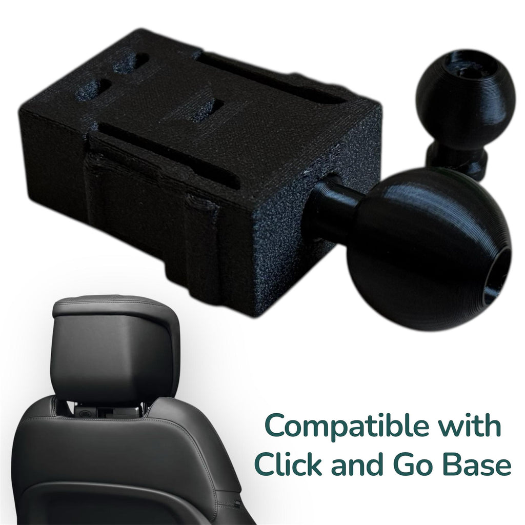 Click & Go to 17mm, 20mm and 1" Ball Head Rest Adapter for Land Rover Jaguar Base