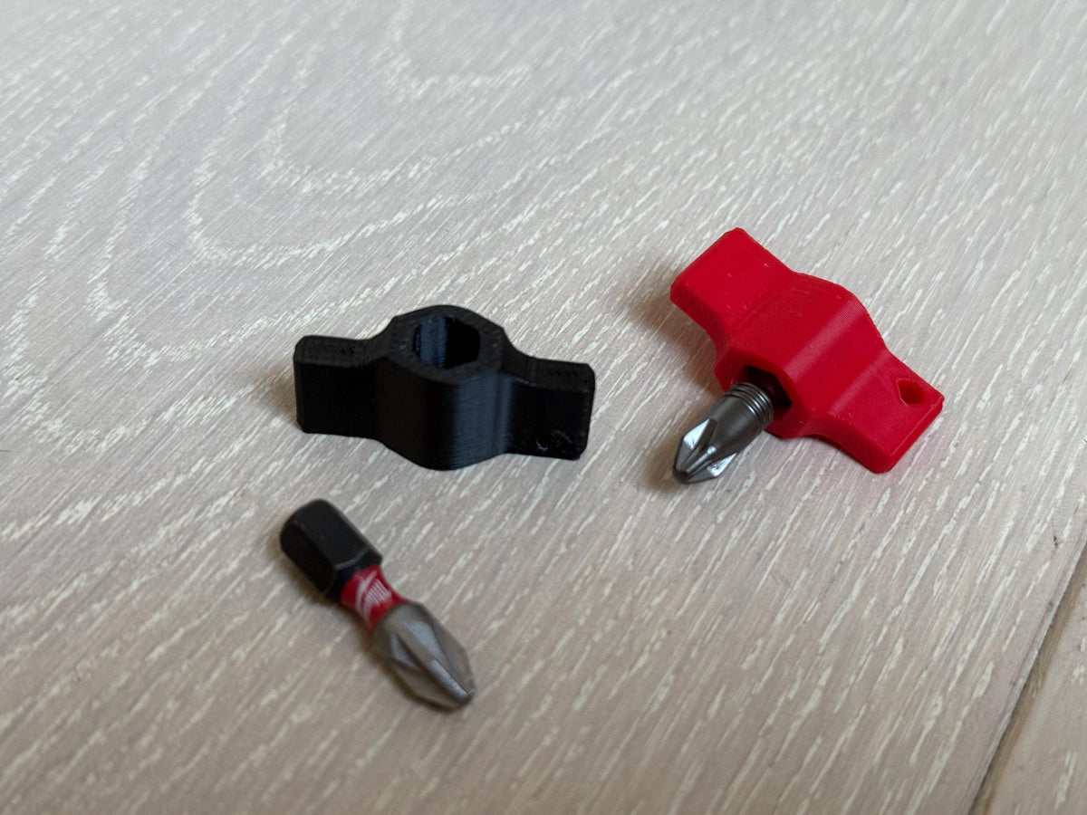 Tiny-Torq Knob | Mini Hex Bit Wrench for EDC Keychain Carry I Accepts 1/4" Standard Hex Bits